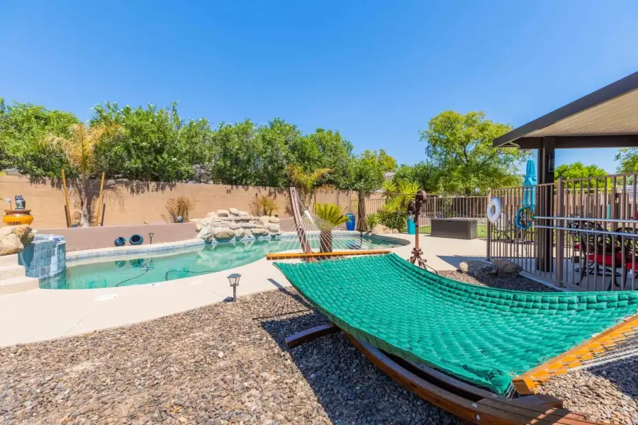 Bask in the AZ sun in our hammock! Bask in the AZ sun in our hammock!